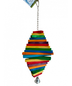 Parrot Supplies Cocotte Wooden Colourful Slats Medium Parrot Toy